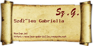 Széles Gabriella névjegykártya